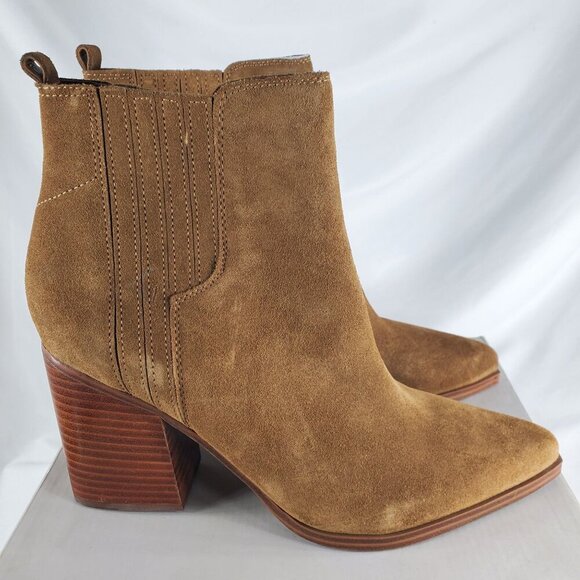 Marc Fisher Women's Dark Brown Bootie Matter Block Heel Pointed Toe Size 11 M - Picture 6 of 14